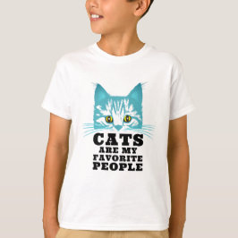 猫モダンユーモア皮肉ブラックはっきりしたタイポグラフィ Tシャツ