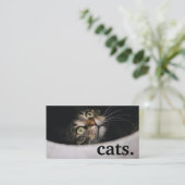 猫モダンロイヤリティパンチカード 名刺 (スタンド正面)