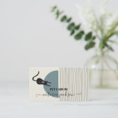 猫モダン抽象芸術居座り気に 名刺 (スタンド正面)