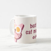 猫モダン最高のの母がマグカップ コーヒーマグカップ (正面左)