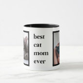 猫モダン最高の母エバー引用文2写真 マグカップ (中央)