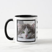 猫モダン最高の母エバー引用文2写真 マグカップ (左)