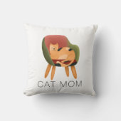 猫モダン母の水彩 クッション (正面)