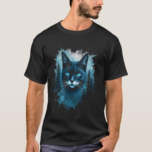 猫モチーフ Tシャツ (正面)