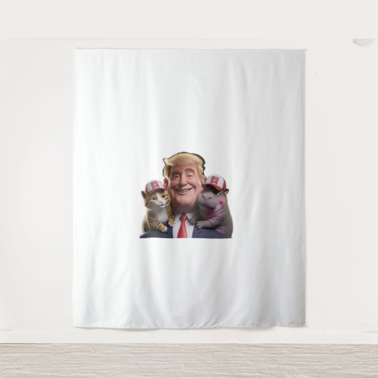 猫モーとヒッポのデング24トランプのワイルドライド！ タペストリー (正面)