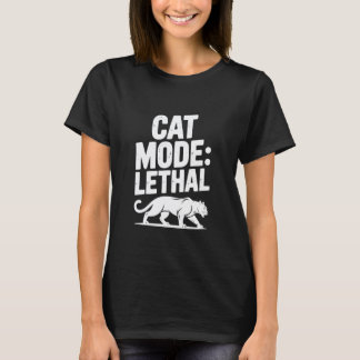猫モード 致命的なヒョウ - 凶暴なネコのユーモア 1 Tシャツ