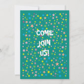 猫ユニコーンかわいい女の子の誕生日 招待状 (裏面)