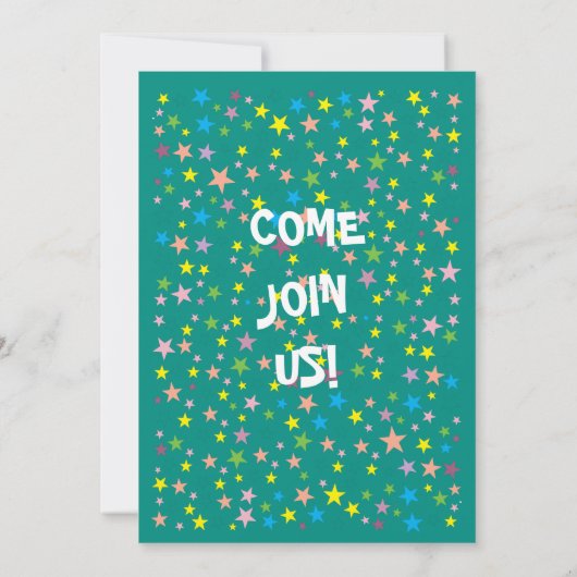 猫ユニコーンかわいい女の子の誕生日 招待状