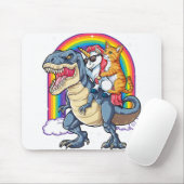 猫ユニコーン恐竜Tレックスの愛人 マウスパッド (マウス)