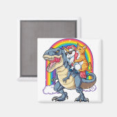 猫ユニコーン恐竜Tレックスの愛人 マグネット (正面/裏面)