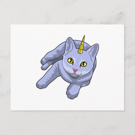 猫ユニコーン ポストカード (正面)