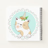 猫ユニコーンSketchbookノートブック ノートブック (裏面)