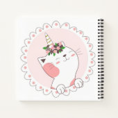 猫ユニコーンSketchbookノートブック ノートブック (裏面)