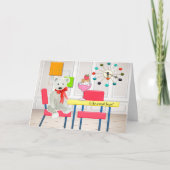 猫ユーモアのあるとクマのシニアカード カード (正面)