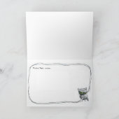 猫ユーモアのあるハロウィーンカード カード (内部)