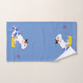 猫ユーモアのある日本のの入浴 バスタオルセット (ハンドタオル)