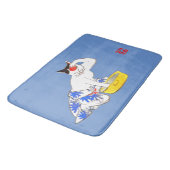 猫ユーモアのある日本のの入浴 バスマット (アングル)