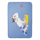 猫ユーモアのある日本のの入浴 バスマット (正面縦)