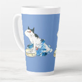 猫ユーモアのある日本の入浴II カフェラテマグ (左アングル)