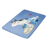 猫ユーモアのある日本の入浴II バスマット (アングル)