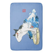 猫ユーモアのある日本の入浴II バスマット (正面縦)