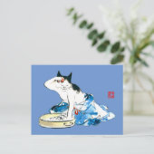 猫ユーモアのある日本の入浴II ポストカード (スタンド正面)