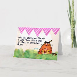 猫ユーモアのある誕生日カード カード