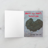 猫ユーモアのハッピーバレンタインデー シーズンカード (内部)