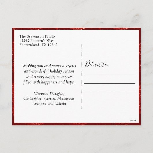 猫ユーモア:サンタ親愛ー・ディグッド |ペット好き シーズンポストカード (裏面)