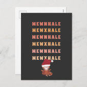 猫ヨガおもしろい瞑想ニューハーレクリスマス シーズンポストカード (正面/裏面)