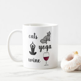猫ヨガのワおもしろいイン好き コーヒーマグカップ
