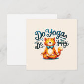 猫ヨガポーズ – ヨガをして幸せになれ (正面/裏面)