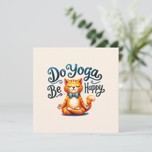 猫ヨガポーズ – ヨガをして幸せになれ (スタンド正面)