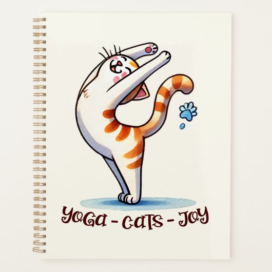 猫ヨガポーズ – ヨガ – 猫 – Joy プランナー手帳 (正面)