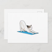 猫ヨガ瞑想フィットネス ポストカード (正面/裏面)