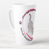 猫ヨガ落ち着き – ストレッチ感動的猫 カフェラテマグ (左アングル)