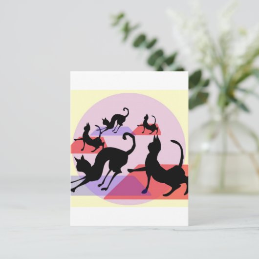 猫ヨガ ポストカード (スタンド正面)