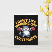 猫ラが痛いカズはおもしろい苦手 カード (黄色い花)