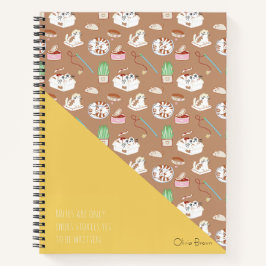 猫ライフキャットドードルパターン ノートブック