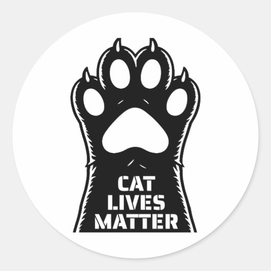 猫ライフステッカー ラウンドシール (正面)