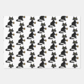 猫ラッおもしろいピング紙キット ラッピングペーパーシート (正面3)