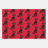 猫ラッおもしろいピング紙キット ラッピングペーパーシート (正面)