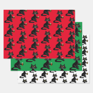 猫ラッおもしろいピング紙キット ラッピングペーパーシート