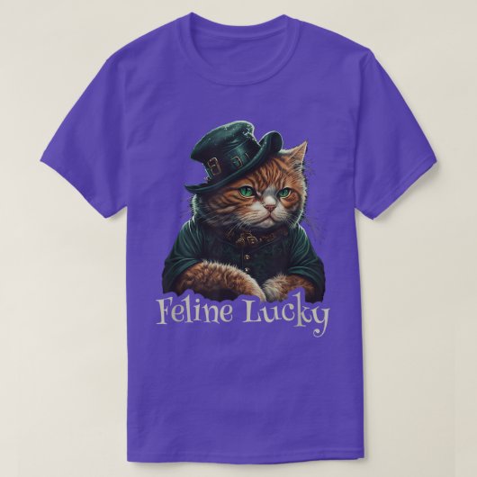 猫ラッキー スト Tシャツ (デザイン正面)
