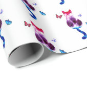 猫ラッピング紙 ラッピングペーパー (ロールコーナー)