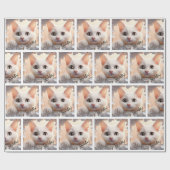 猫ラッ高品質ピング紙 ラッピングペーパー (フラット)
