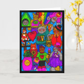 猫ラブカード カード (黄色い花)