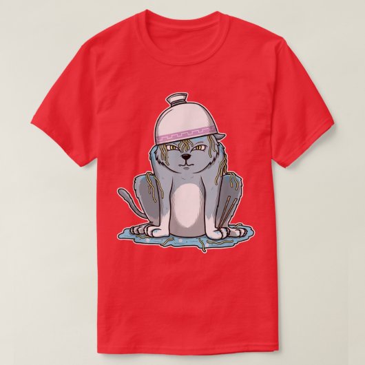 猫ラーメンのスープ好き Tシャツ (デザイン正面)