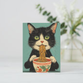 猫ラーメンポストカード ポストカード (スタンド正面)
