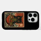猫ラーメン日本のグラフィックおもしろいかわいい猫アニメ Case-Mate iPhoneケース (裏面 (横))